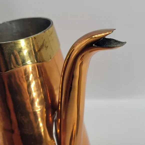 VABELUX Copper Tea or Coffee Pot Maker 3 Piece Kettle Removable Filter #1330 - Picture 7 of 11